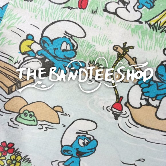 Custom Reworked Vintage SMURFS Shorts Bennygonia - Picture 3 of 12